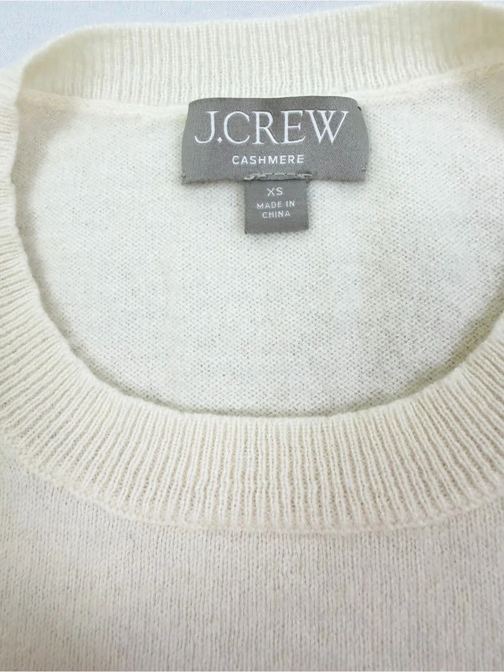J.Crew Cashmere Short Sleeve Sweater Women’s XS Cream Ivory